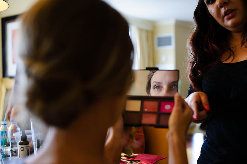 bride getting ready for her wedding