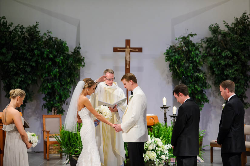 final prayer during Loyola Blakefield church wedding ceremony