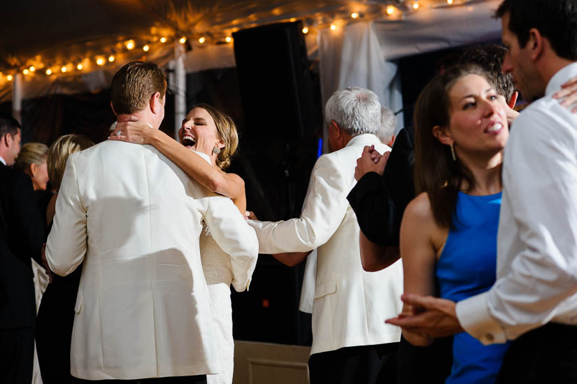 bride and groom dancing at green spring valley hunt club wedding reception