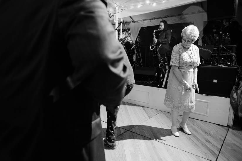 relative dancing at green spring valley hunt club wedding