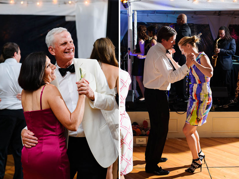 guests dancing at green spring valley hunt club wedding