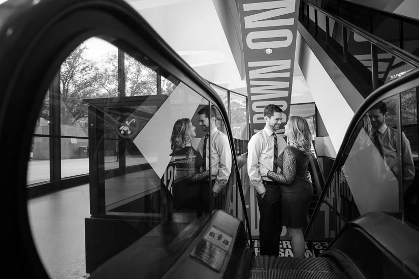 washington dc engagement photos with modern art