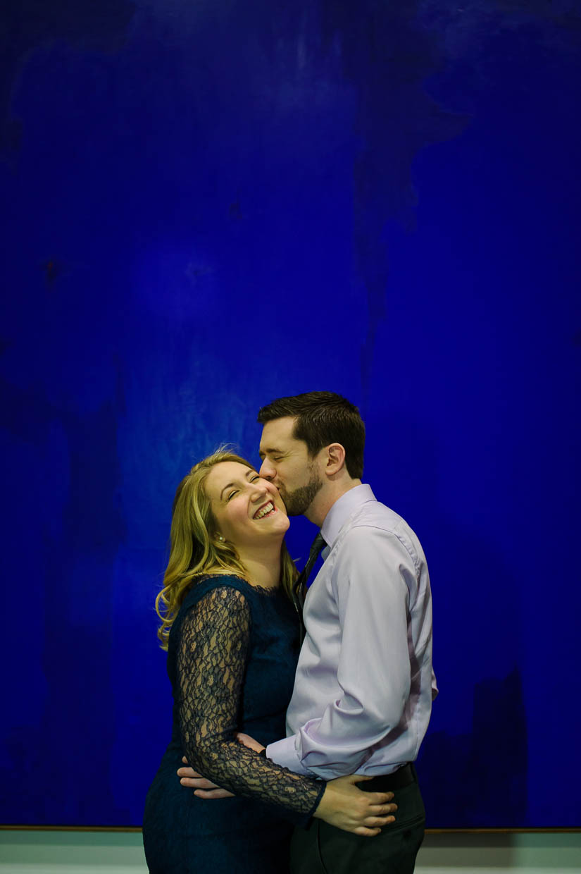 art museum engagement photo shoot