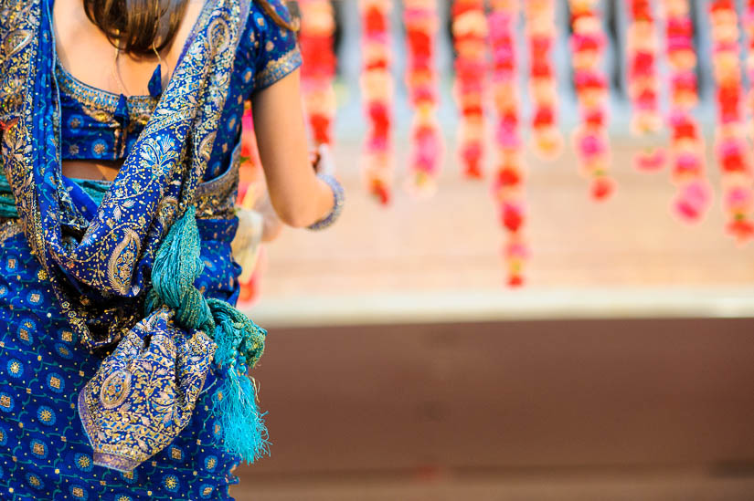 sari tied to groom at national museum for women in the arts wedding