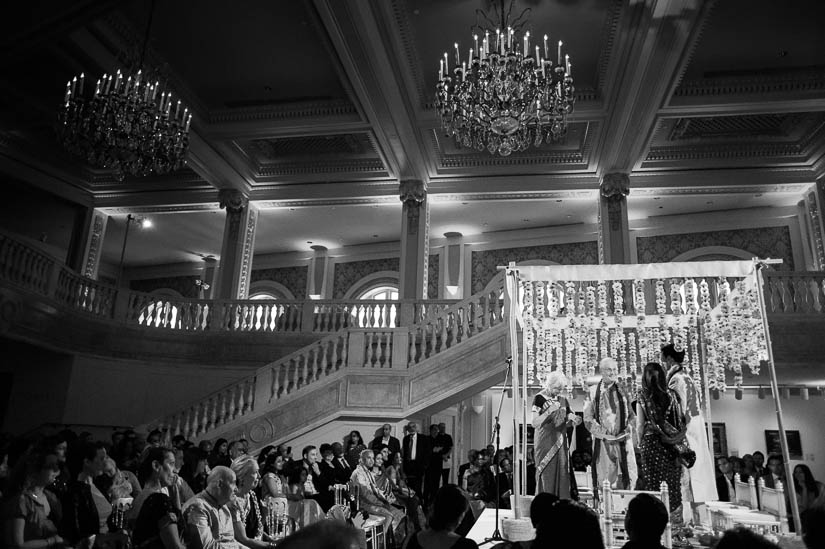 recitation of Jewish blessings at national museum for women in the arts wedding