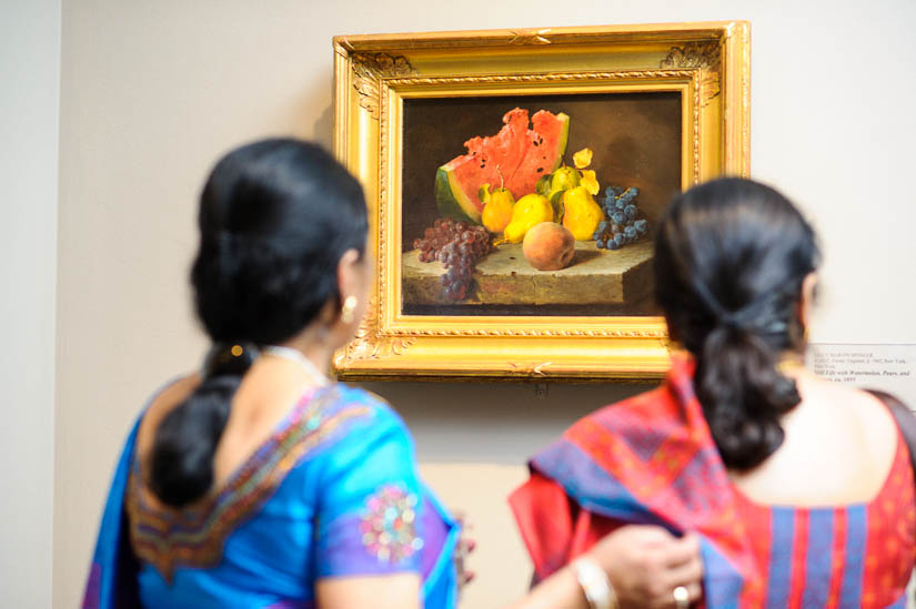 cocktail hour in art gallery at national museum for women in the arts