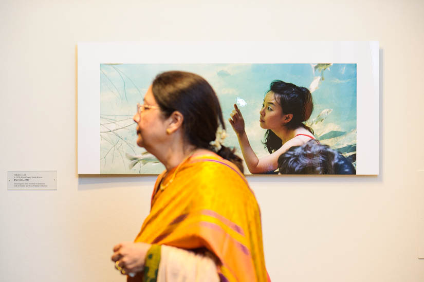 wedding guests with art at national museum for women in the arts