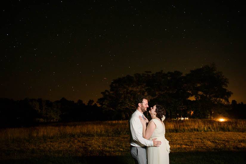 portrait with stars in charlottesville country wedding