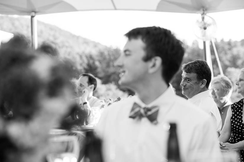 father of the bride giving her a smile at charlottesville wedding