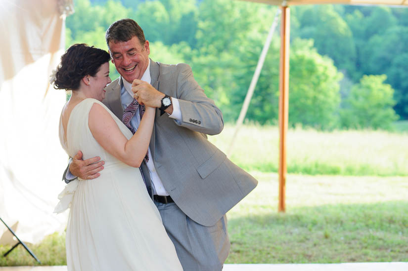father-daughter dance at charlottesville country wedding