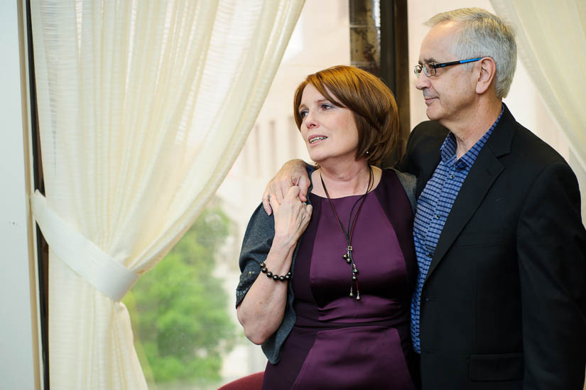 bride's parents getting emotional at dc courthouse wedding