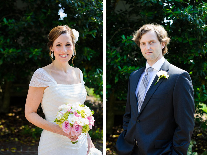 bride and groom portraits at historic rosemont manor wedding