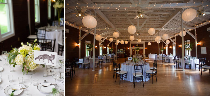 wedding decor at historic rosemont manor wedding