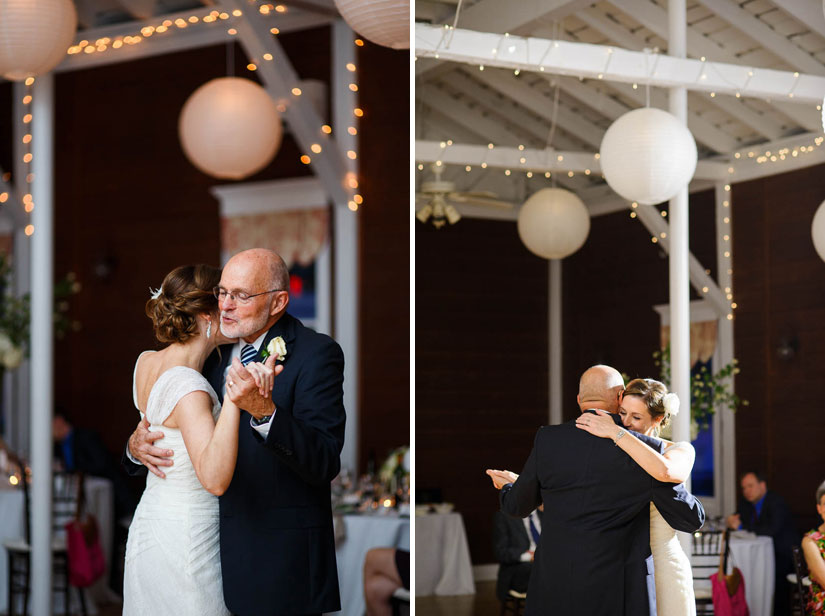 bride and her father dance at historic rosemont manor wedding