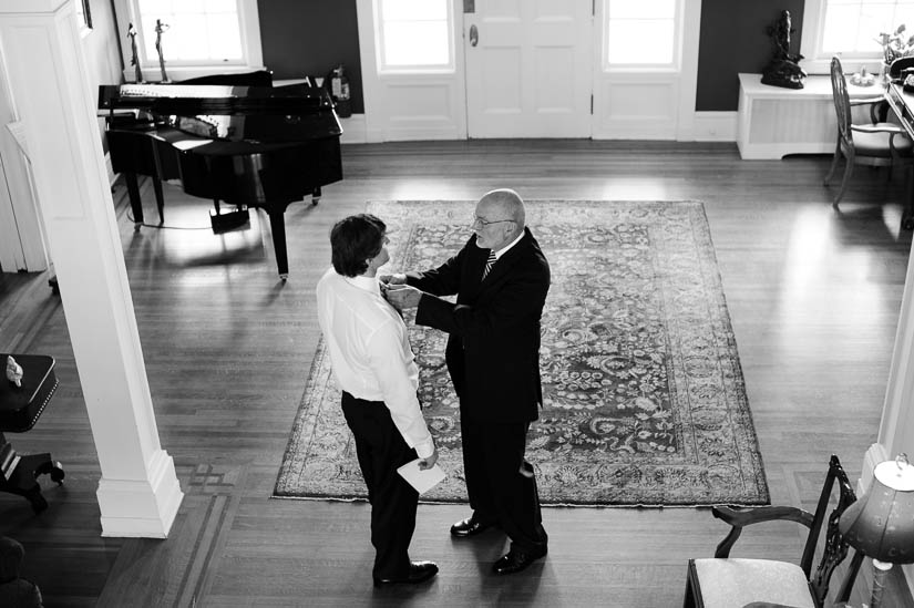 groom and his father-in-law before the wedding