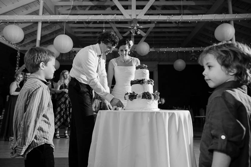 little boys wait for the cake to be ready