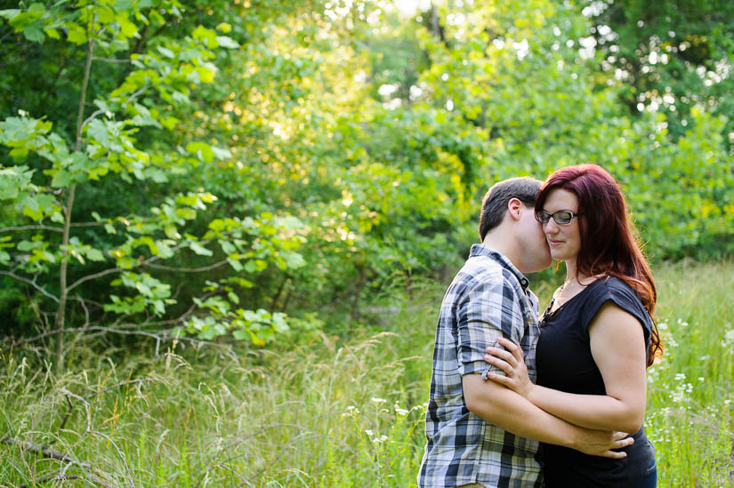 engagement photos in a field in lynchburg, va