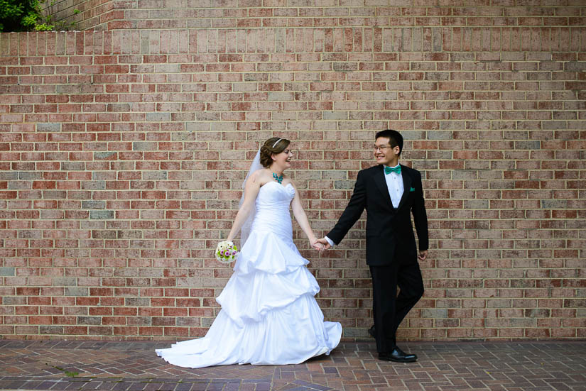 bride and groom portraits in crystal city, arlington, virginia