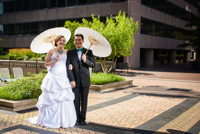 bride and groom portraits in arlington, va