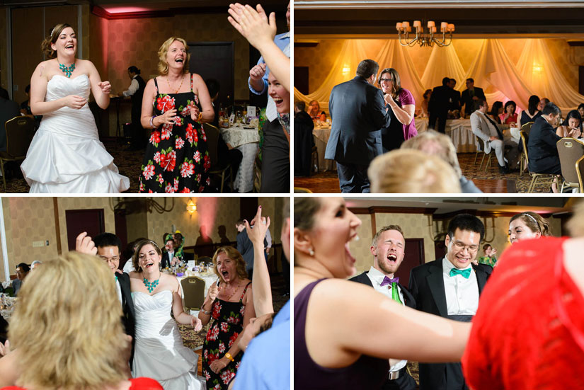 guest dancing montage at arlington, va wedding