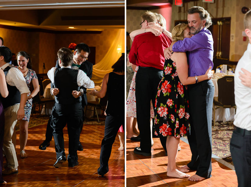 wedding guests dancing at Crowne Plaza Crystal City wedding