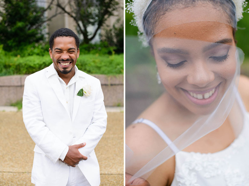 bride and groom at courthouse wedding in dc