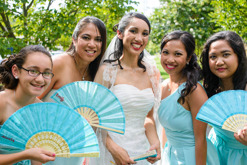bride and her bridesmaids in vienna, virginia