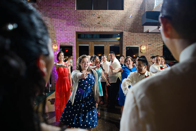 wedding photography during a flash mob