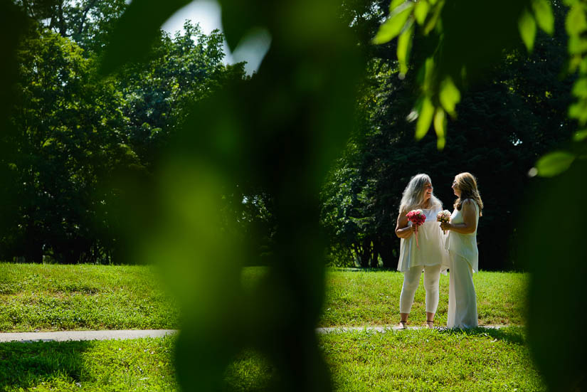 same-sex wedding portraits in montrose park