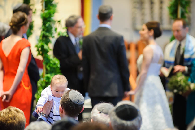 baby during the wedding