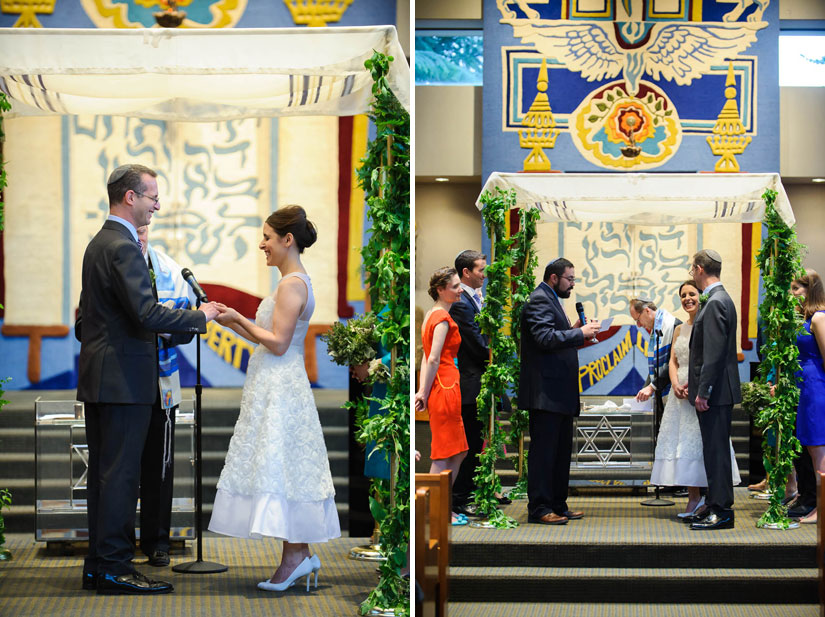 jewish wedding ceremony at rockville, maryland temple