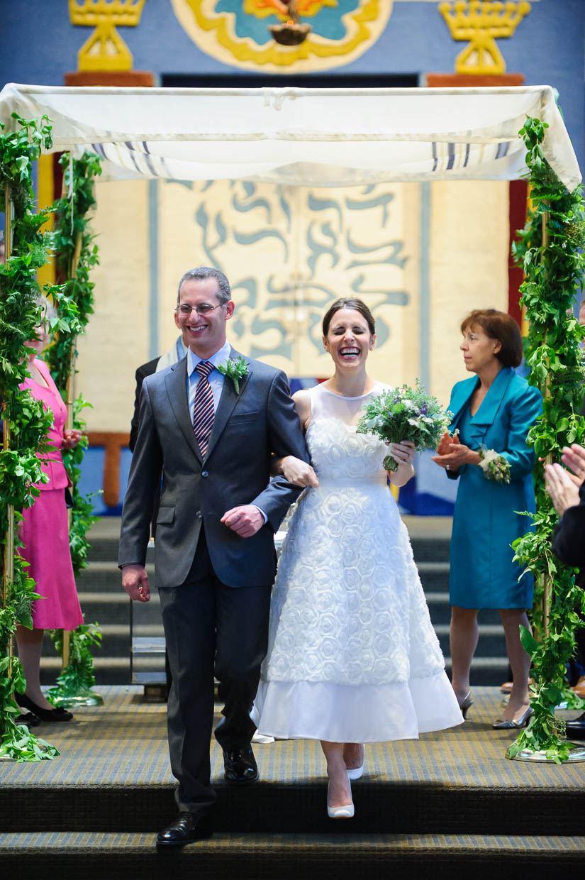 recessional from jewish wedding ceremony in rockville, maryland