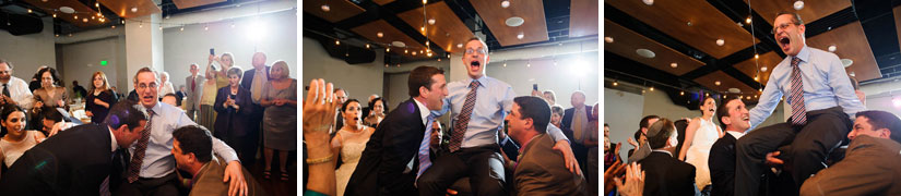 groom going nuts during the hora