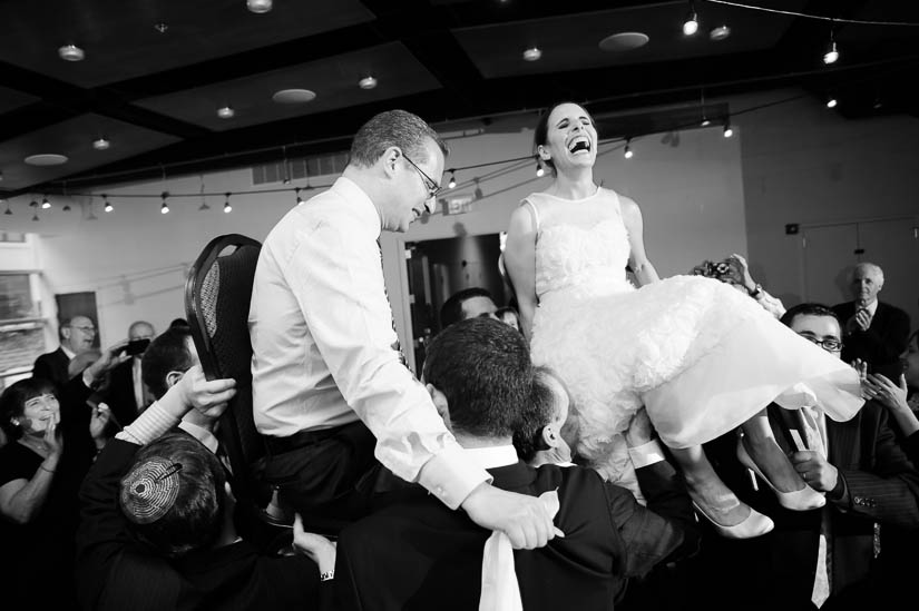 bride and groom during the hora at visarts