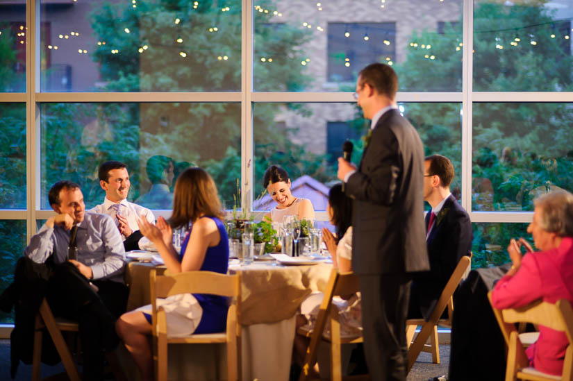 groom gives a speech at visarts at rockville