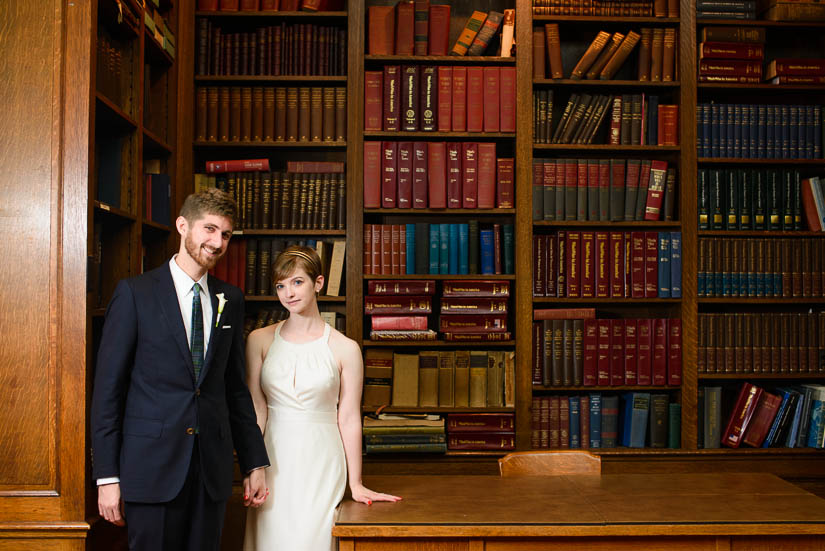 carnegie institution for science wedding portraits in the library