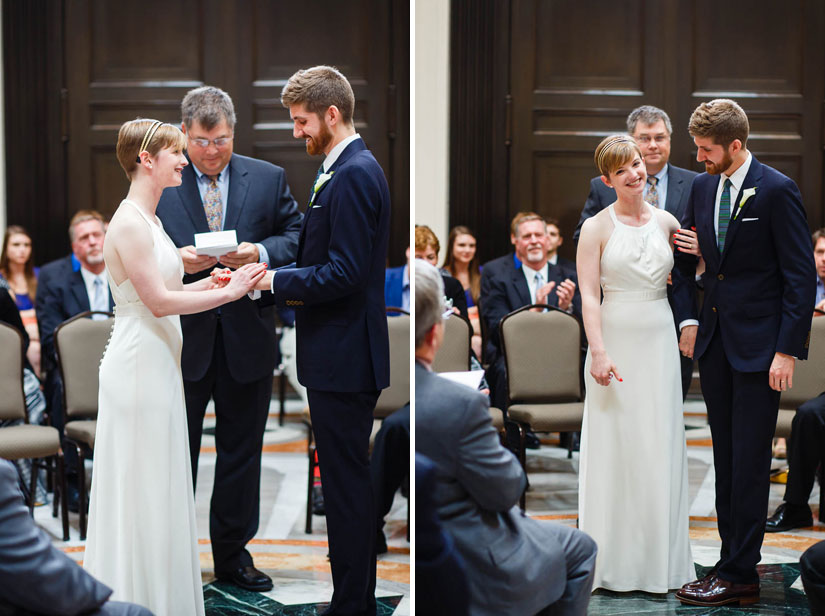 end of the wedding ceremony in washington dc