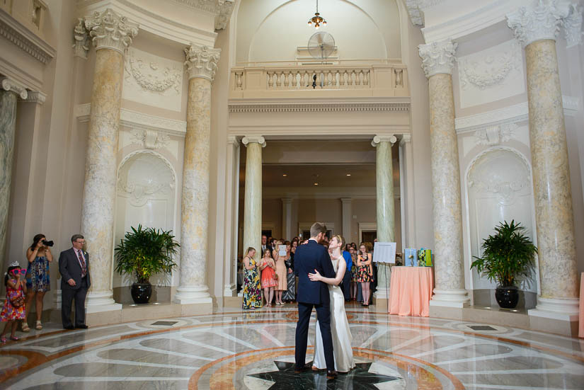 first dance epic wedding photography at carnegie institution for science