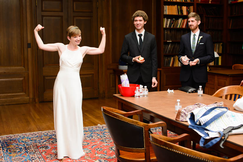 the bride is so strong at carnegie institution for science wedding