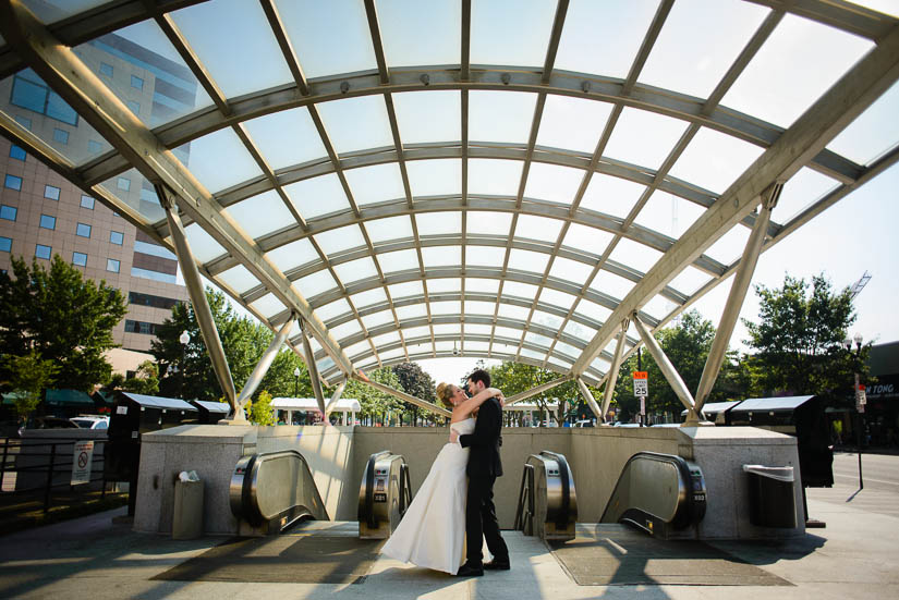 wedding photo at the clarendon metro