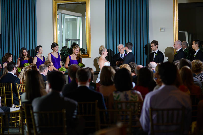 clarendon ballroom wedding ceremony photographs