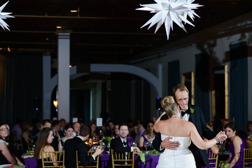 bride and her father dancing at clarendon ballroom wedding