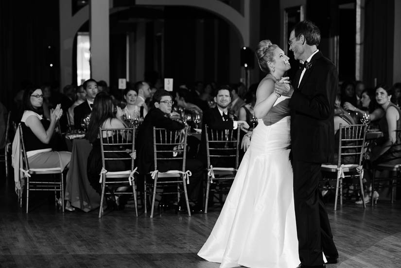 bride and her father dancing at clarendon ballroom wedding