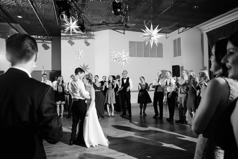 bride and groom for last dance