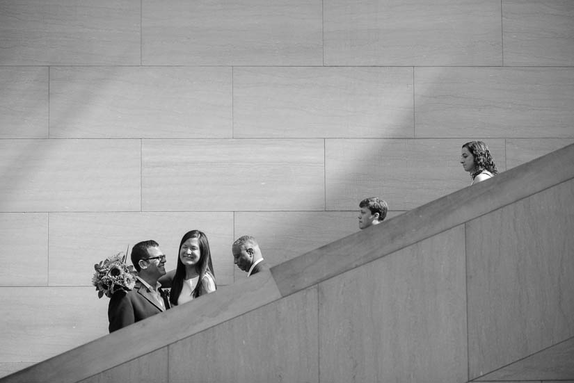 funky wedding photography at the national gallery of art