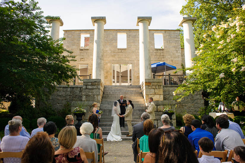 patapsco female institute wedding ceremony on the steps