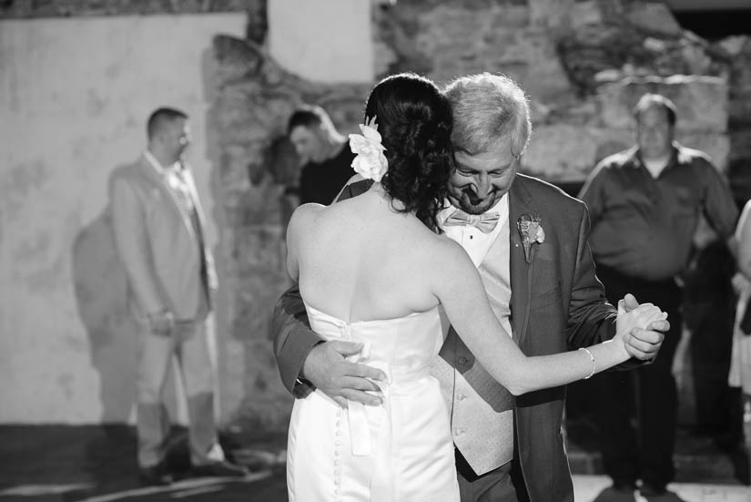 bride dancing with her father at patapsco female institute wedding