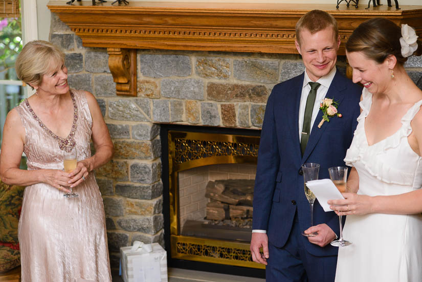 wedding toasts in bethesda home