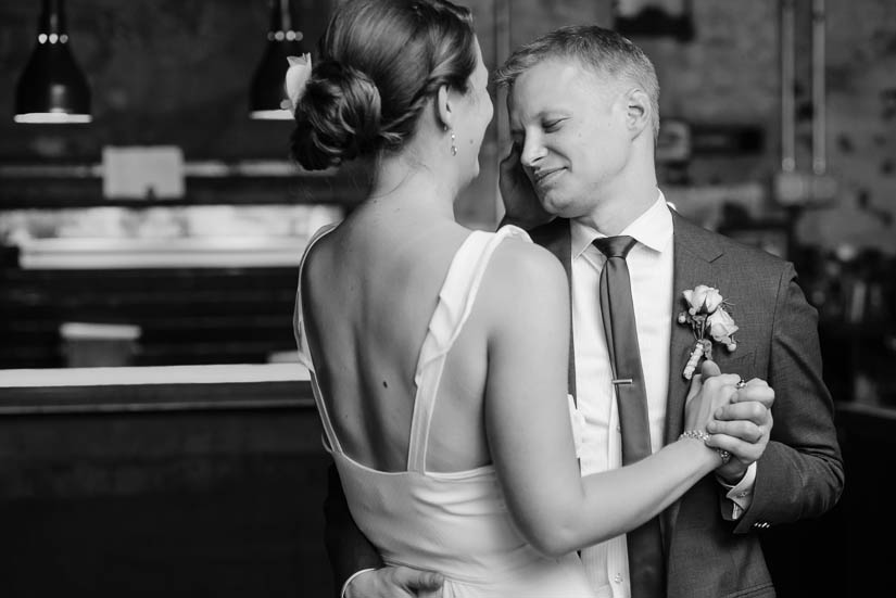 intimate moment during first dance at american ice co