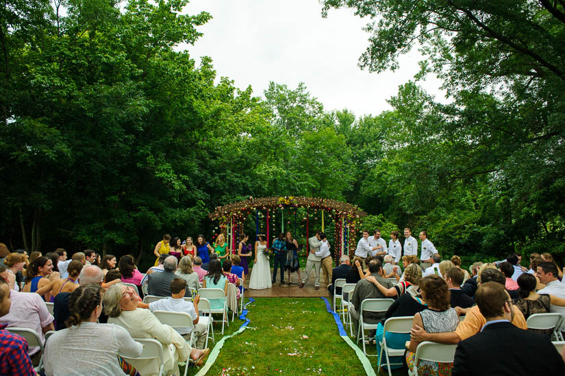 the woodlands at algonkian wedding ceremony